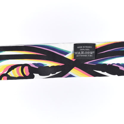 Hermes Silk Brides De Gala Shadow Twilly Black Jaune Multicolor 2 of 5