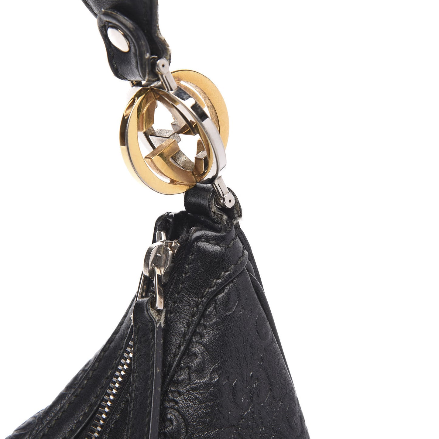 Guccissima Medium GG Twins Hobo Black