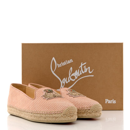 Christian Louboutin Nanou Orlato Donna Espadrilles 38 Paille Croisette 10 of 10