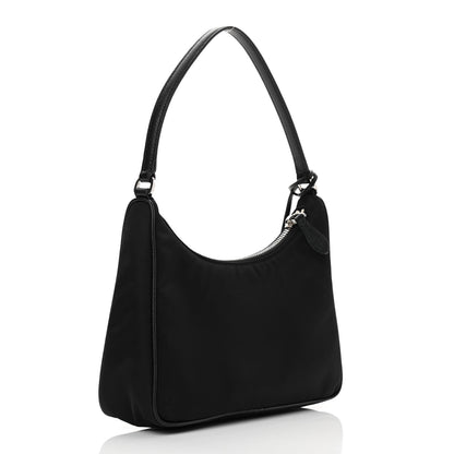 Prada Tessuto Nylon Saffiano Mini Re-Edition 2005 Bag Black 3 of 14
