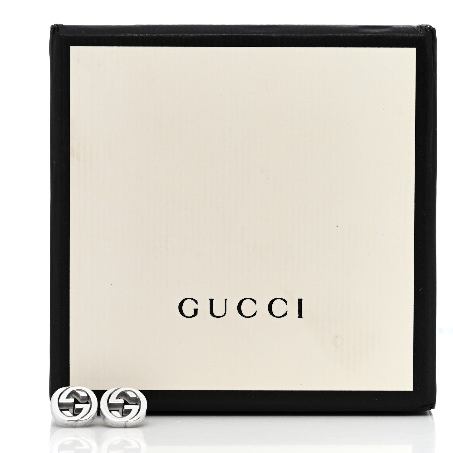 Gucci Sterling Silver Interlocking GG Stud Earrings 5 of 5