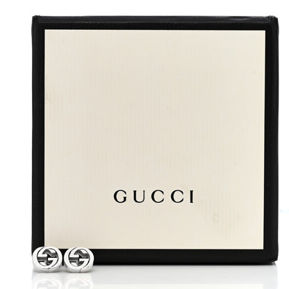 Gucci Sterling Silver Interlocking GG Stud Earrings 5 of 5