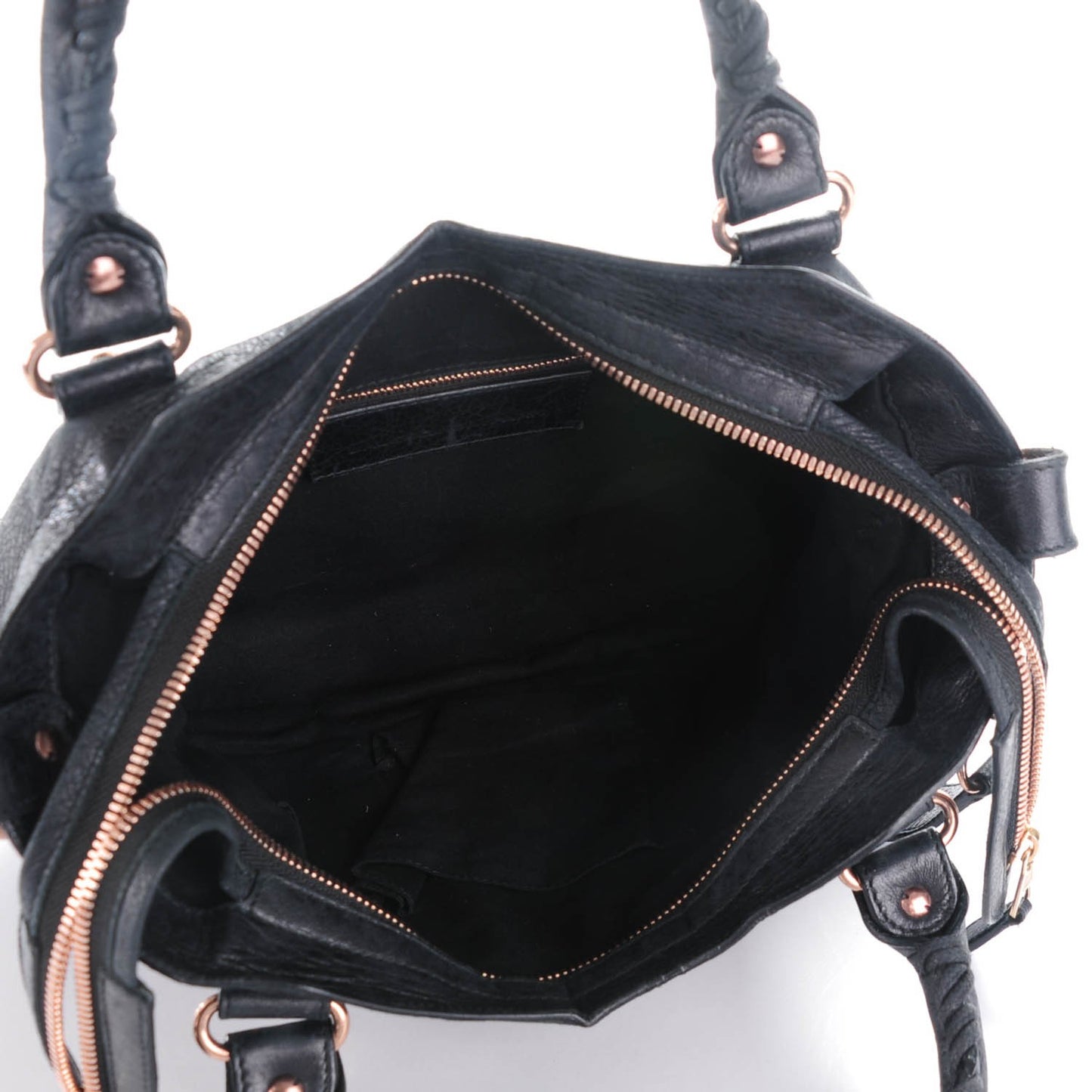 Agneau Giant 12 Rose Gold Hardware Town Black