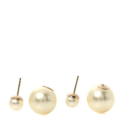 Christian Dior Pearl Mise En Dior Tribal Earrings Gold 3 of 4