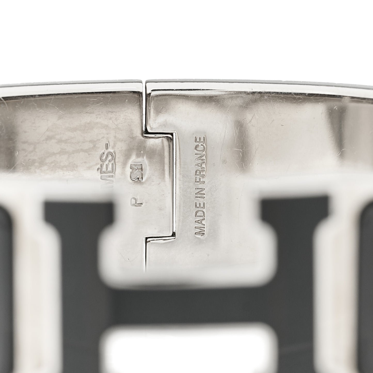 Enamel Wide Clic Clac H Bracelet PM Black
