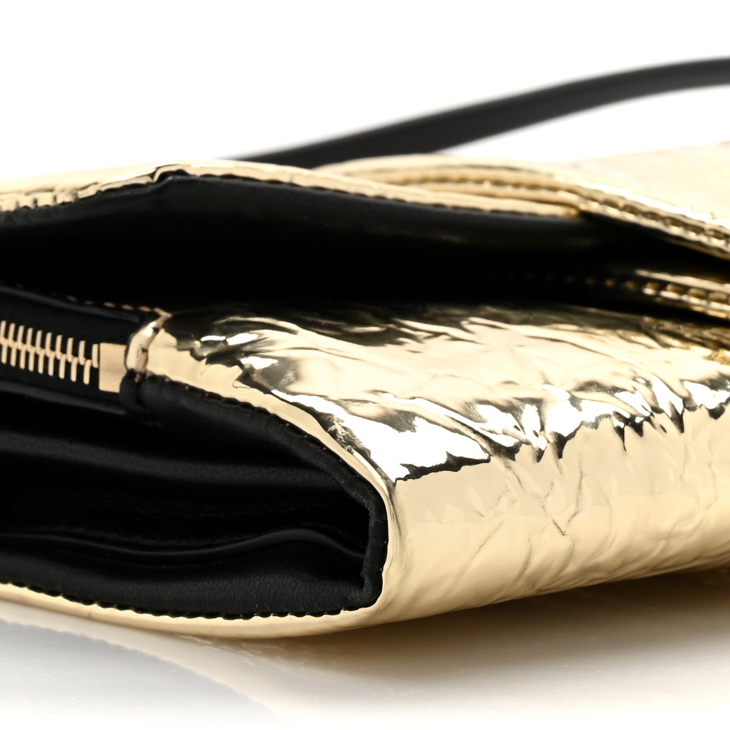Proenza Schouler Metallic Crinkled Patent Calfskin Flip Shoulder Bag Gold 11 of 11