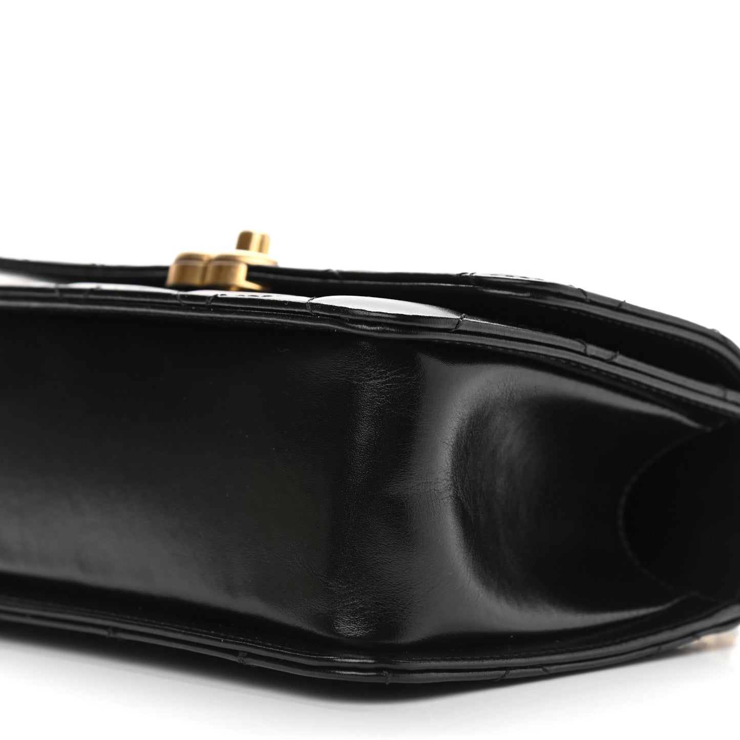 Calfskin Quilted Mini Perfect Fit Flap Black