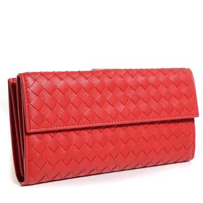 Bottega Veneta Nappa Intrecciato Continental Wallet New Red 3 of 9
