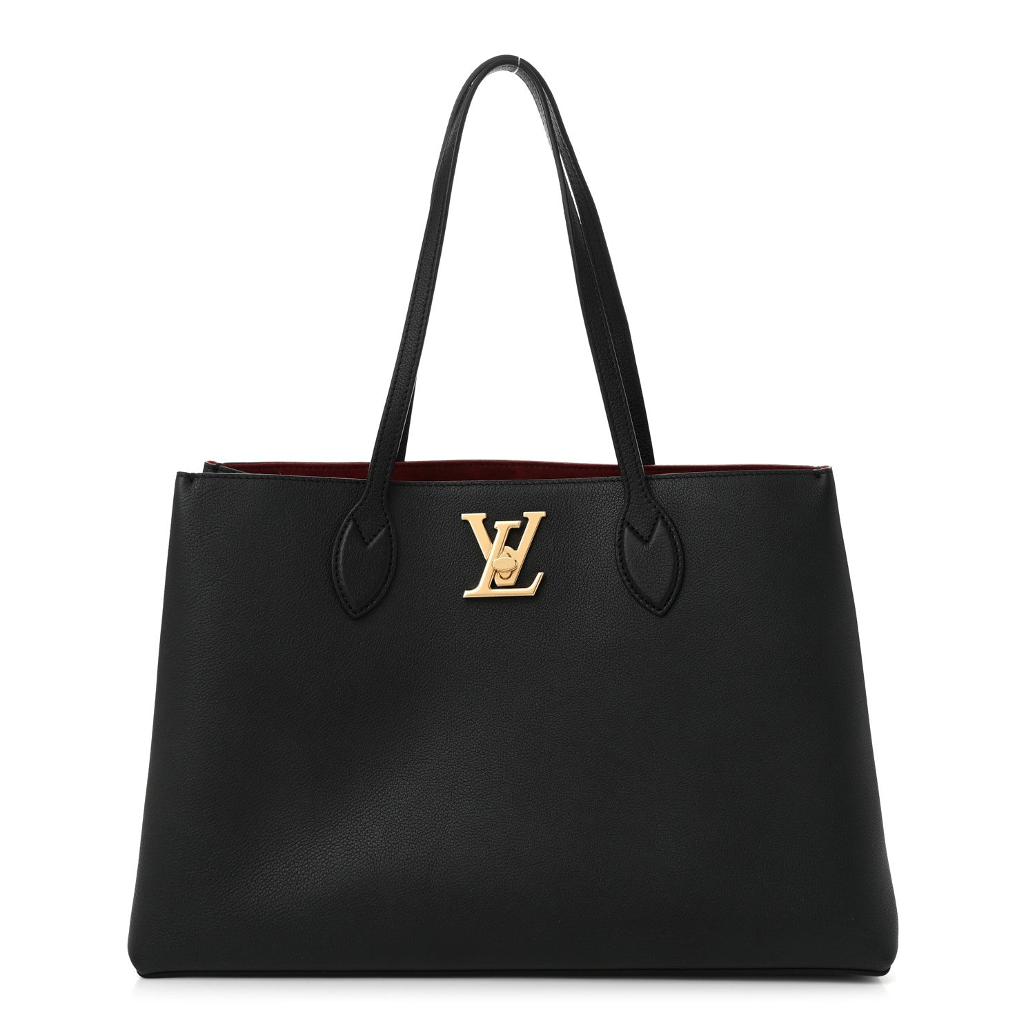 Louis Vuitton Grained Calfskin Lockme Shopper Black 1 of 10