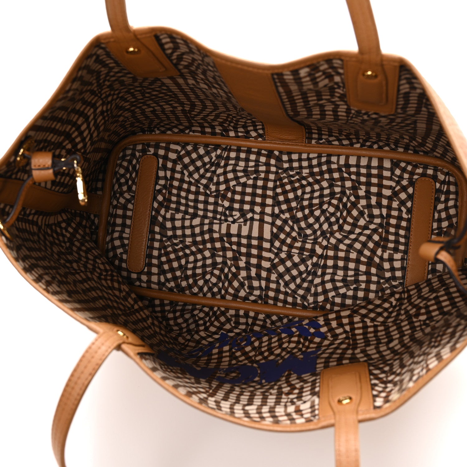 MCM Visetos Medium Liz Reversible Shopper Tote Cognac 8 of 16