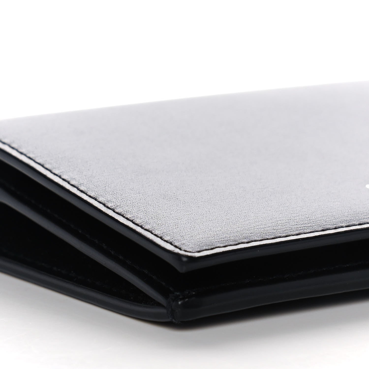 Saint Laurent Calfskin Fragments Flap Wallet Black 10 of 12