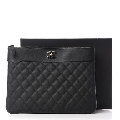 Chanel Caviar Quilted Medium Vintage Mademoiselle Cosmetic Case Black 8 of 8