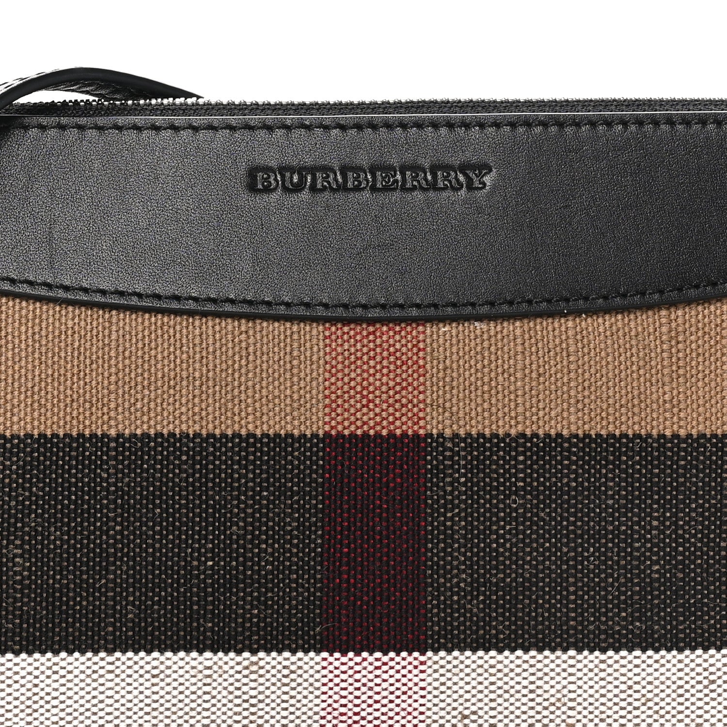 Burberry House Check Derby Peyton Crossbody Clutch Bag Black 6 of 8