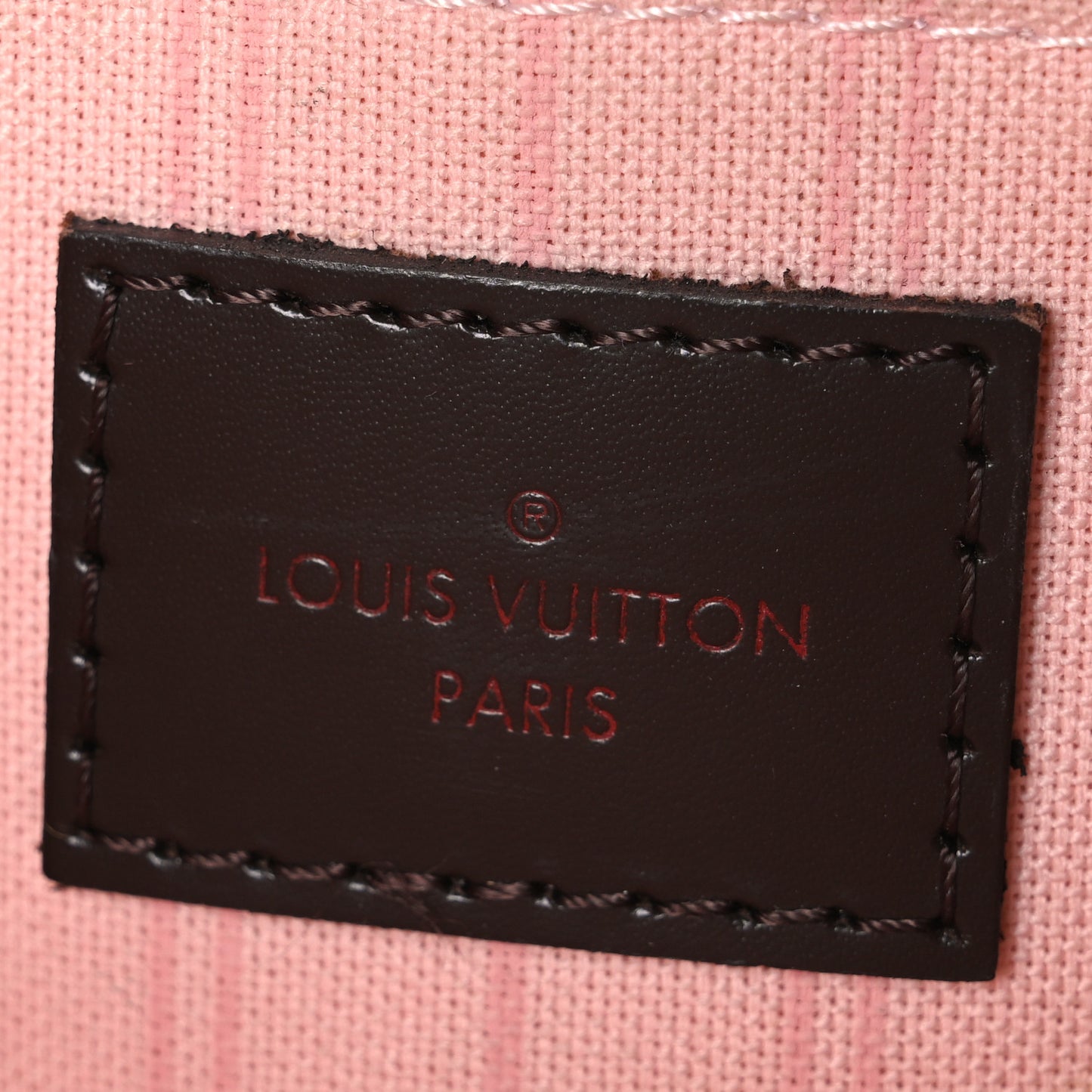 Damier Ebene Neverfull MM GM Pochette Rose Ballerine