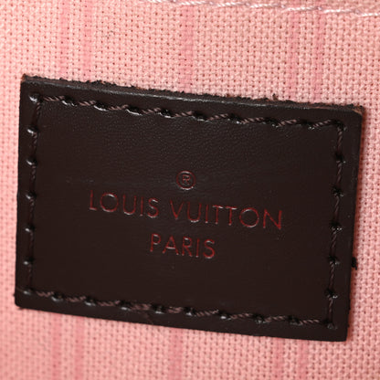 Louis Vuitton Damier Ebene Neverfull MM GM Pochette Rose Ballerine 6 of 9
