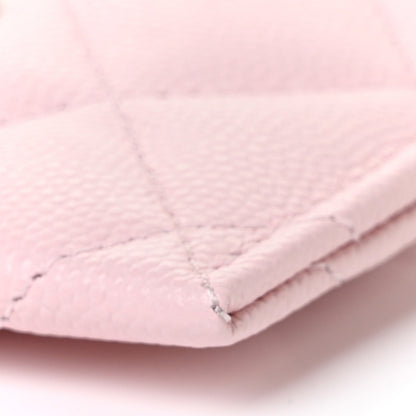 Chanel Caviar Quilted Crystal Card Holder Pink 10 of 11