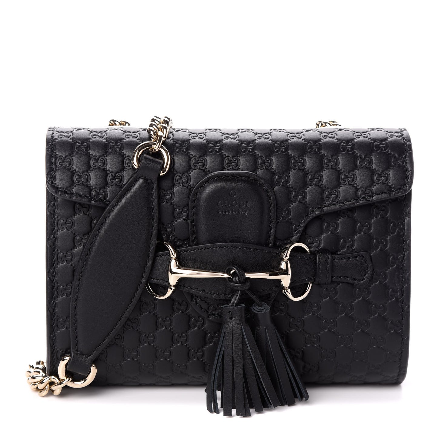 Microguccissima Mini Emily Shoulder Bag Black