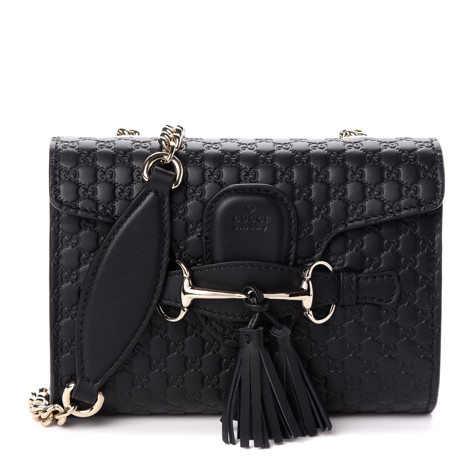 Gucci Microguccissima Mini Emily Shoulder Bag Black 1 of 9