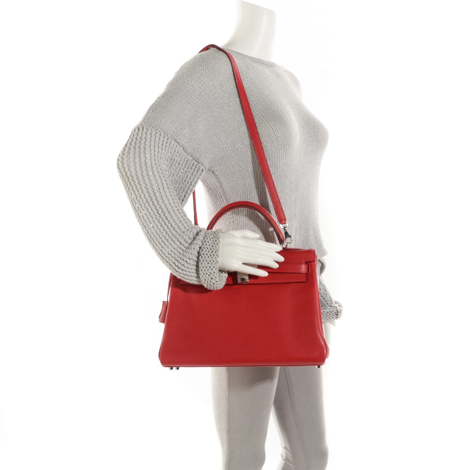 Hermes Togo Kelly Retourne 32 Rouge Casaque 2 of 24