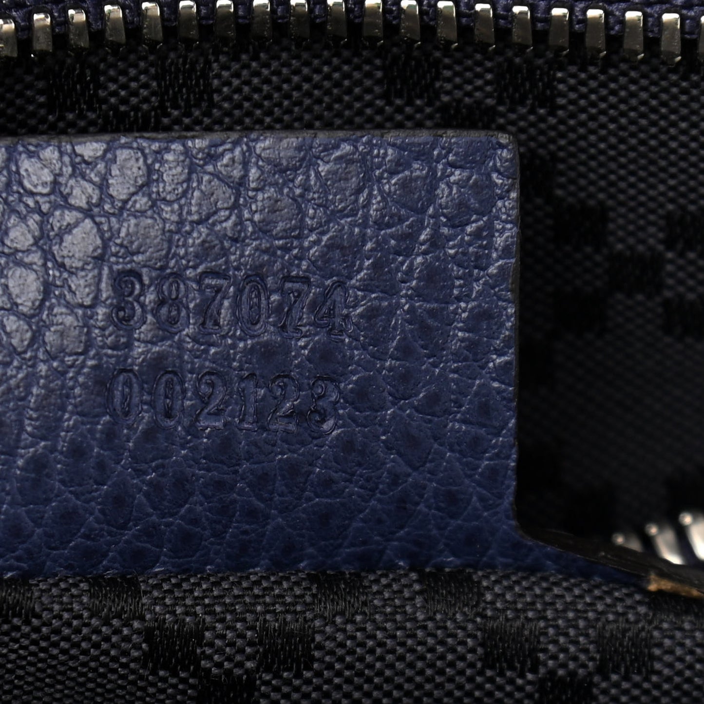 Pebbled Calfskin Briefcase Dark Blue