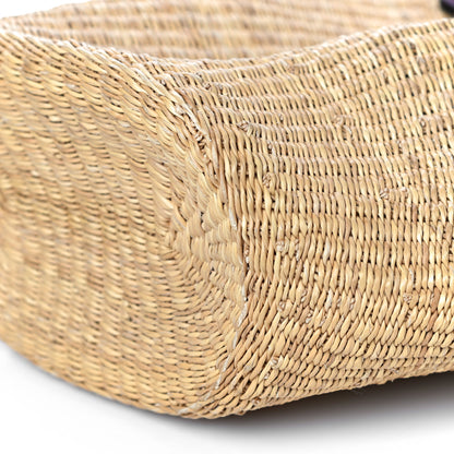 Loewe Calfskin Raffia Paulas Ibiza Small Basket Tote Bag Natural Tan 8 of 9