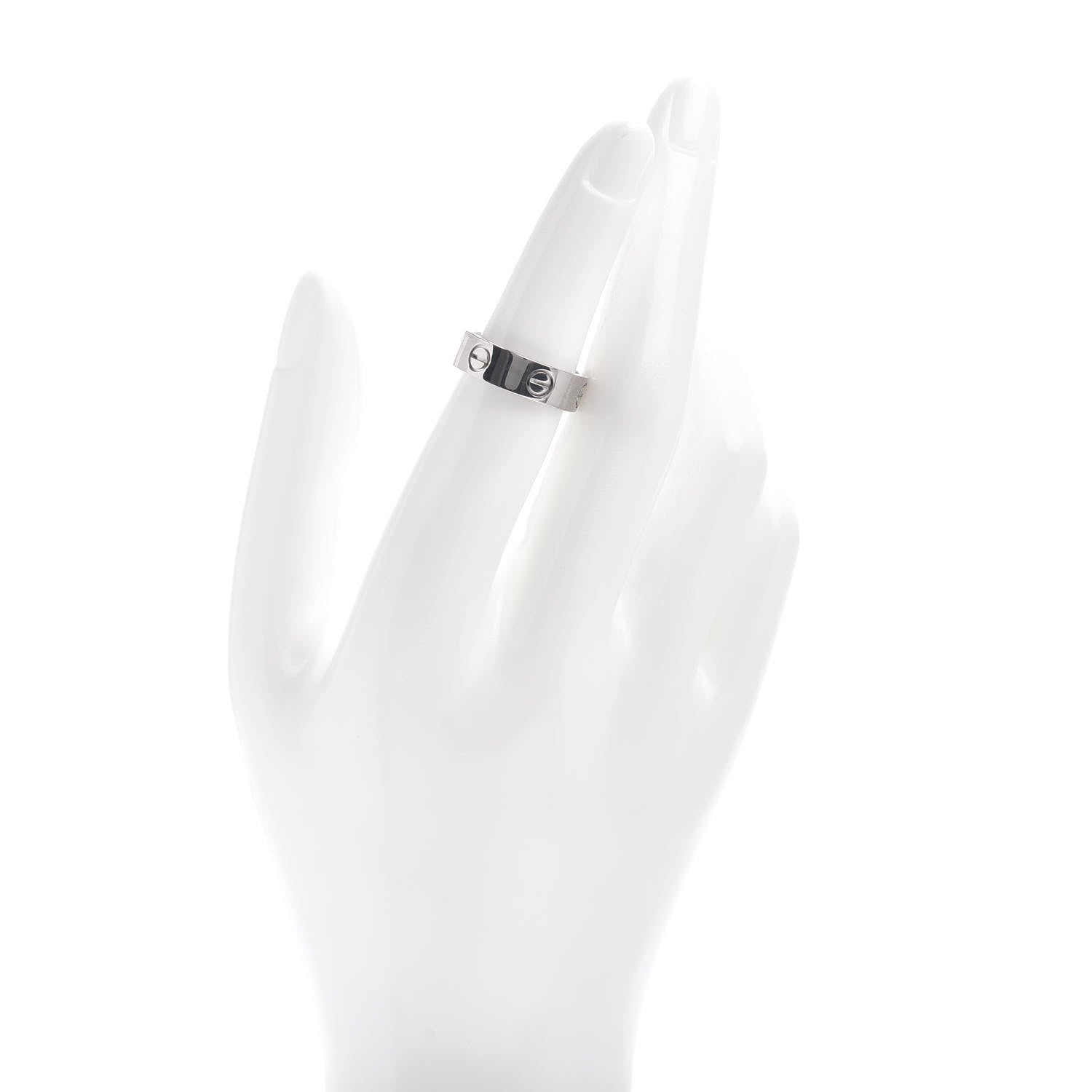 Cartier 18K White Gold 5.5mm LOVE Ring 51 5.75 2 of 4