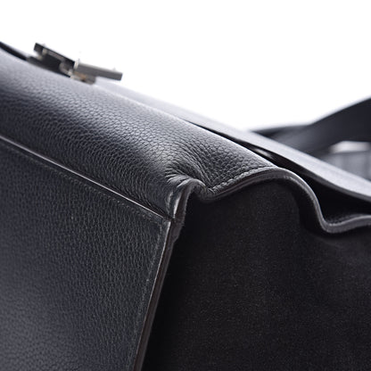Celine Drummed Calfskin Suede Medium Trapeze Black 8 of 13