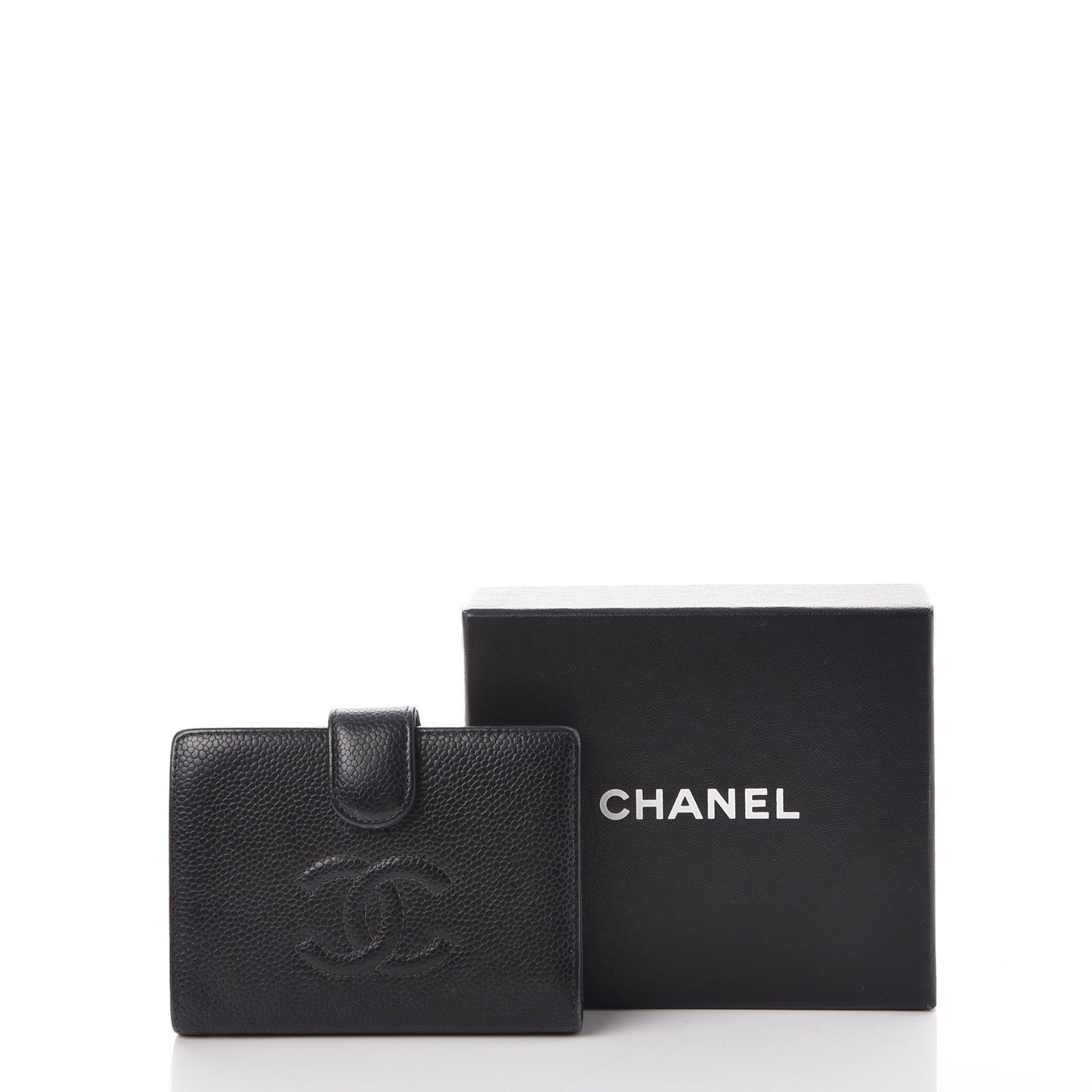 Caviar Timeless CC French Wallet Black
