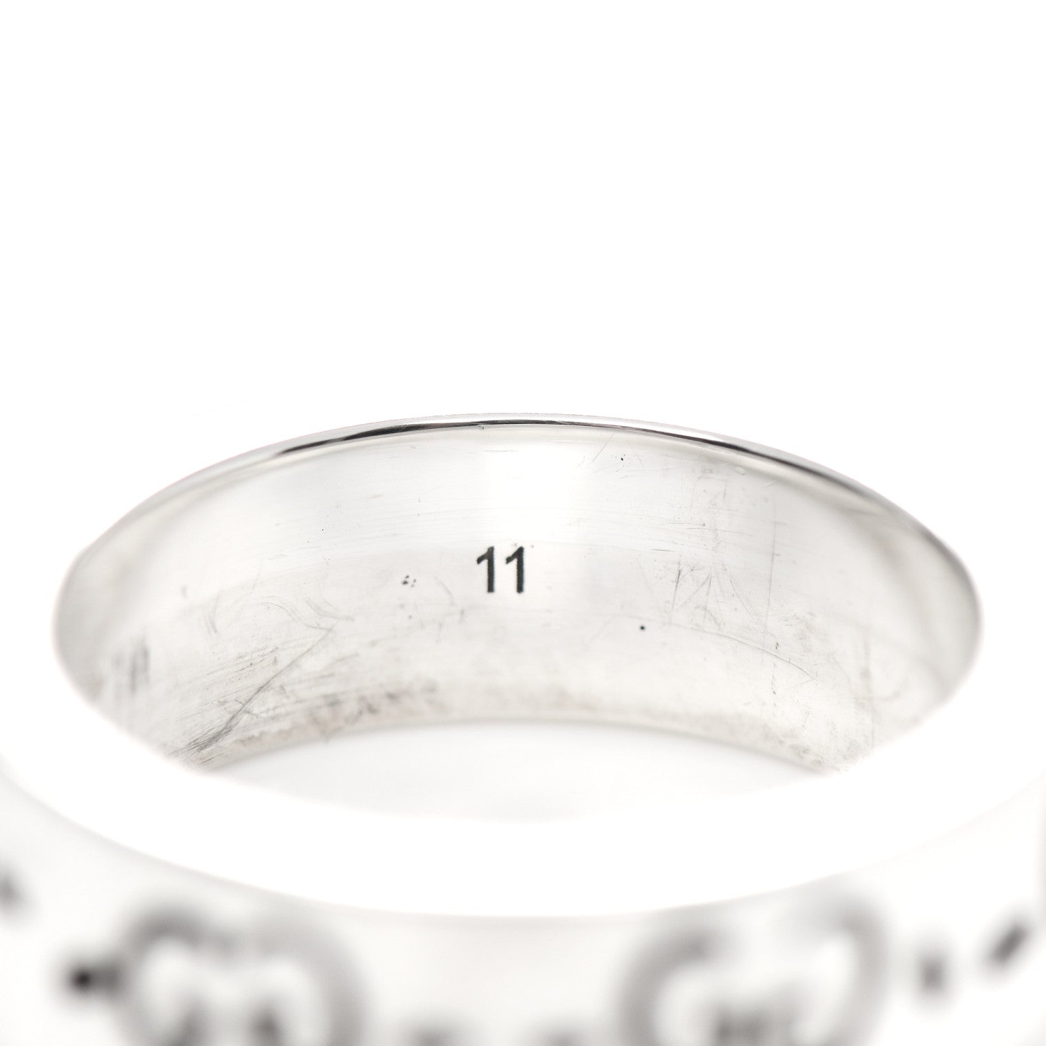 Gucci Sterling Silver Narrow GucciGhost Hamlet Skull Ring 50 5.5 6 of 6
