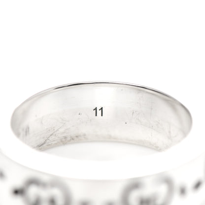 Gucci Sterling Silver Narrow GucciGhost Hamlet Skull Ring 50 5.5 6 of 6