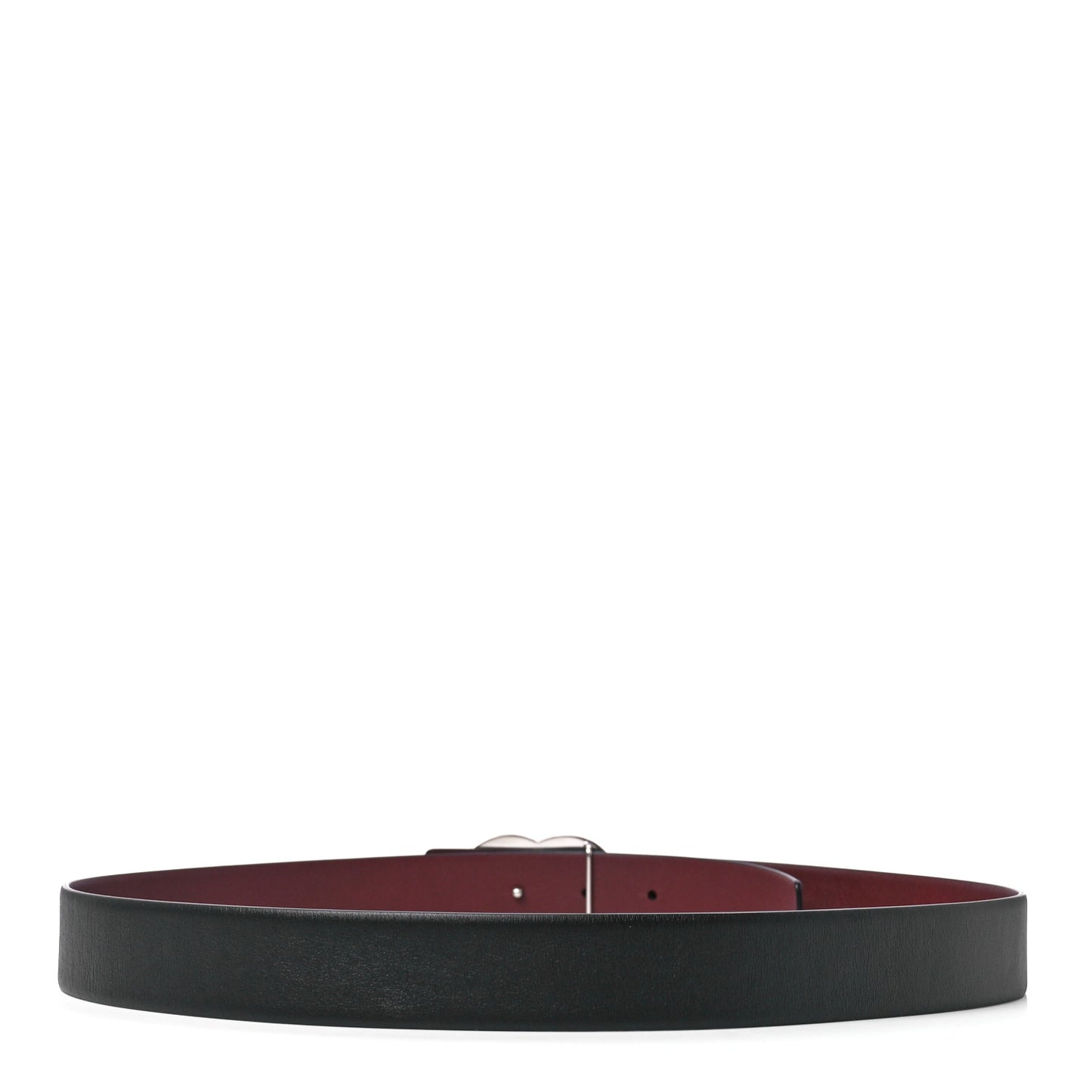 Calfskin CC Reversible Belt 80/32 Black Burgundy
