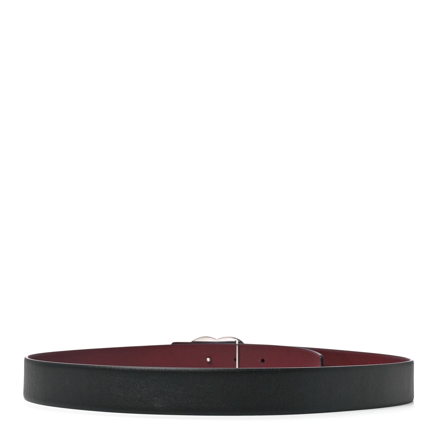 Chanel Calfskin CC Reversible Belt 80/32 Black Burgundy 2 of 3