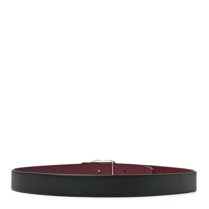 Chanel Calfskin CC Reversible Belt 80/32 Black Burgundy 2 of 3