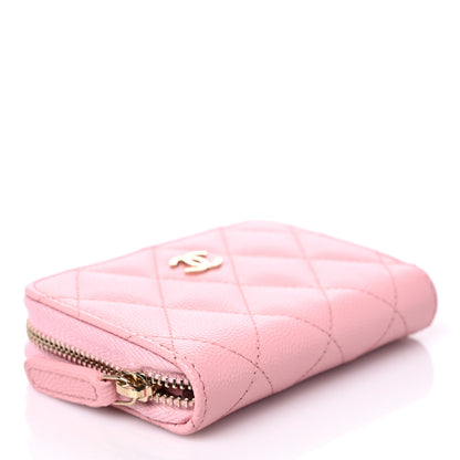 Chanel Caviar Quilted Zip Coin Purse Pink 4 of 8