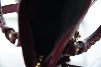 Balenciaga Calfskin Crocodile Embossed Giant 12 Gold Hardware Mini City Violet Prune 9 of 13