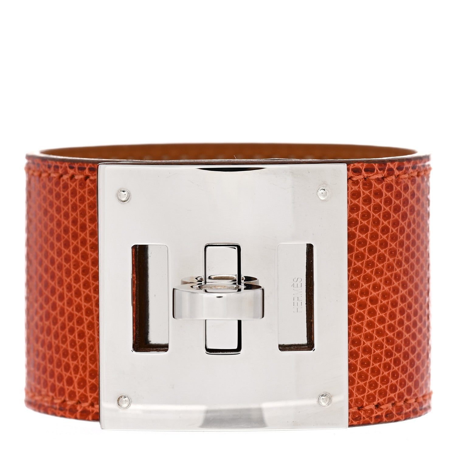 Hermes Lizard Kelly Dog Bracelet Bracelet Sanguine 1 of 5