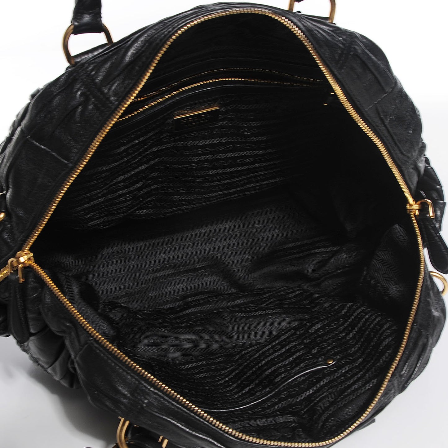 Nappa Gaufre Tote Nero Black