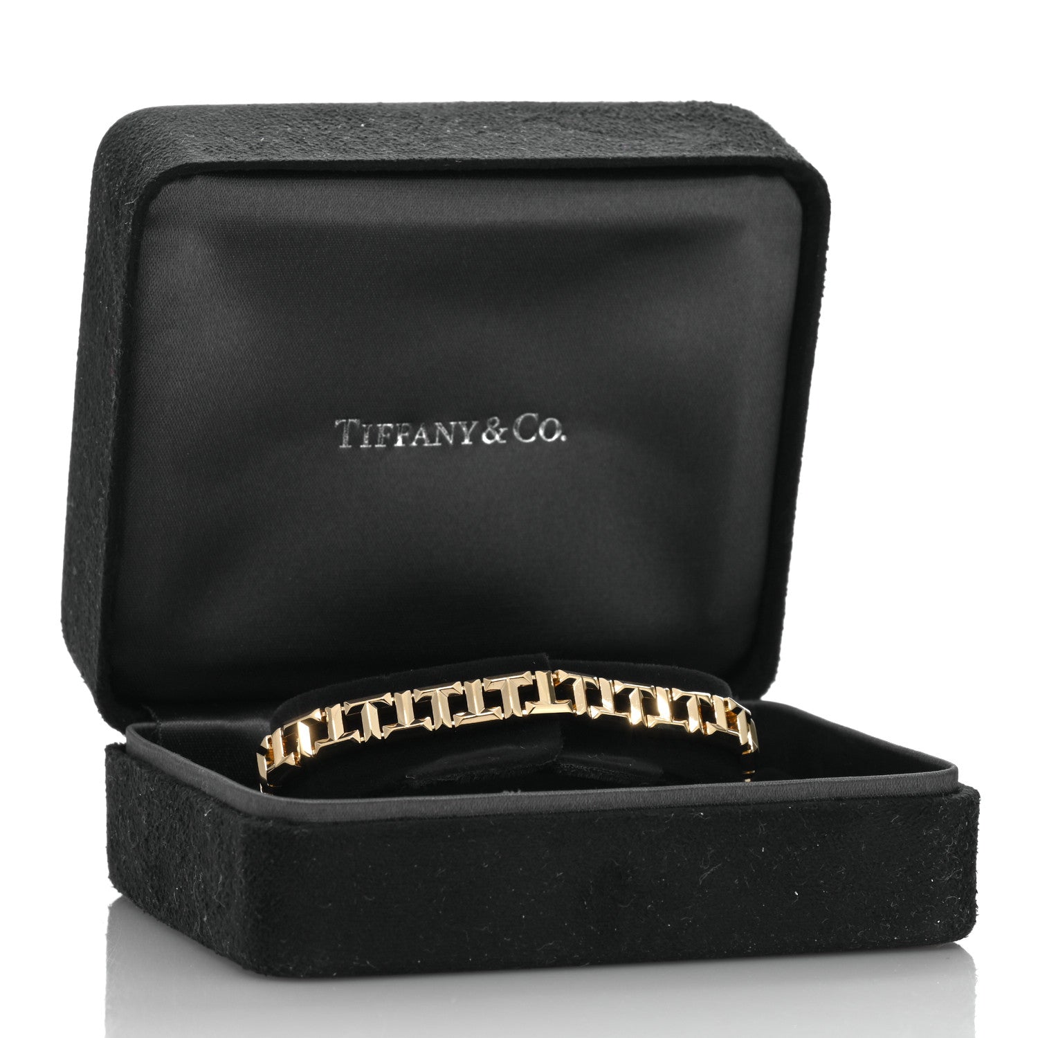 Tiffany 18K Yellow Gold Narrow T True Bracelet 4 of 4