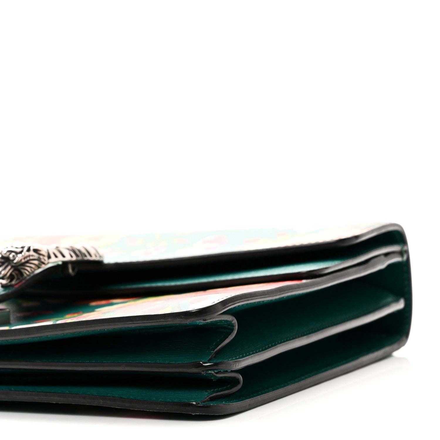 Gucci Calfskin Blooms Print Medium Dionysus Shoulder Bag Bright Emerald Multicolor 10 of 10