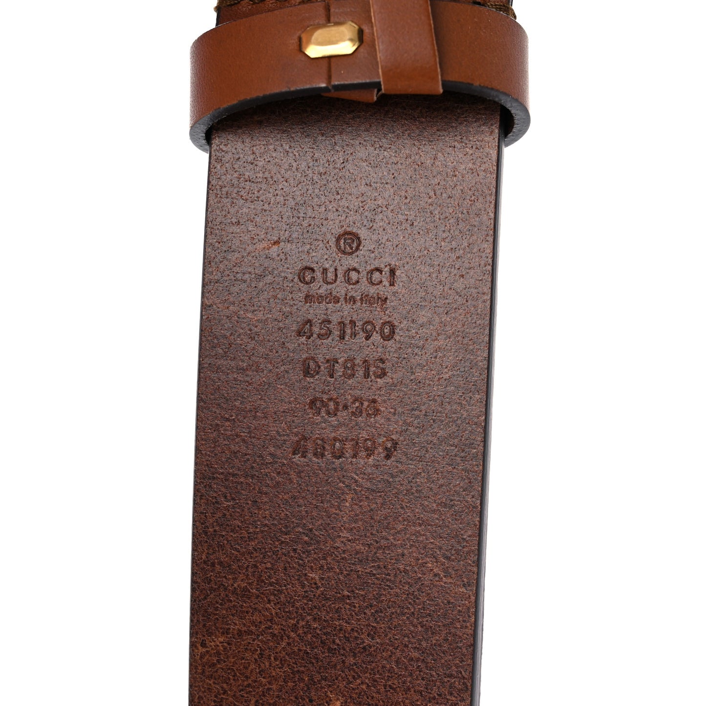 Calfskin Metal Tiger head Buckle Belt 90 36 Brown