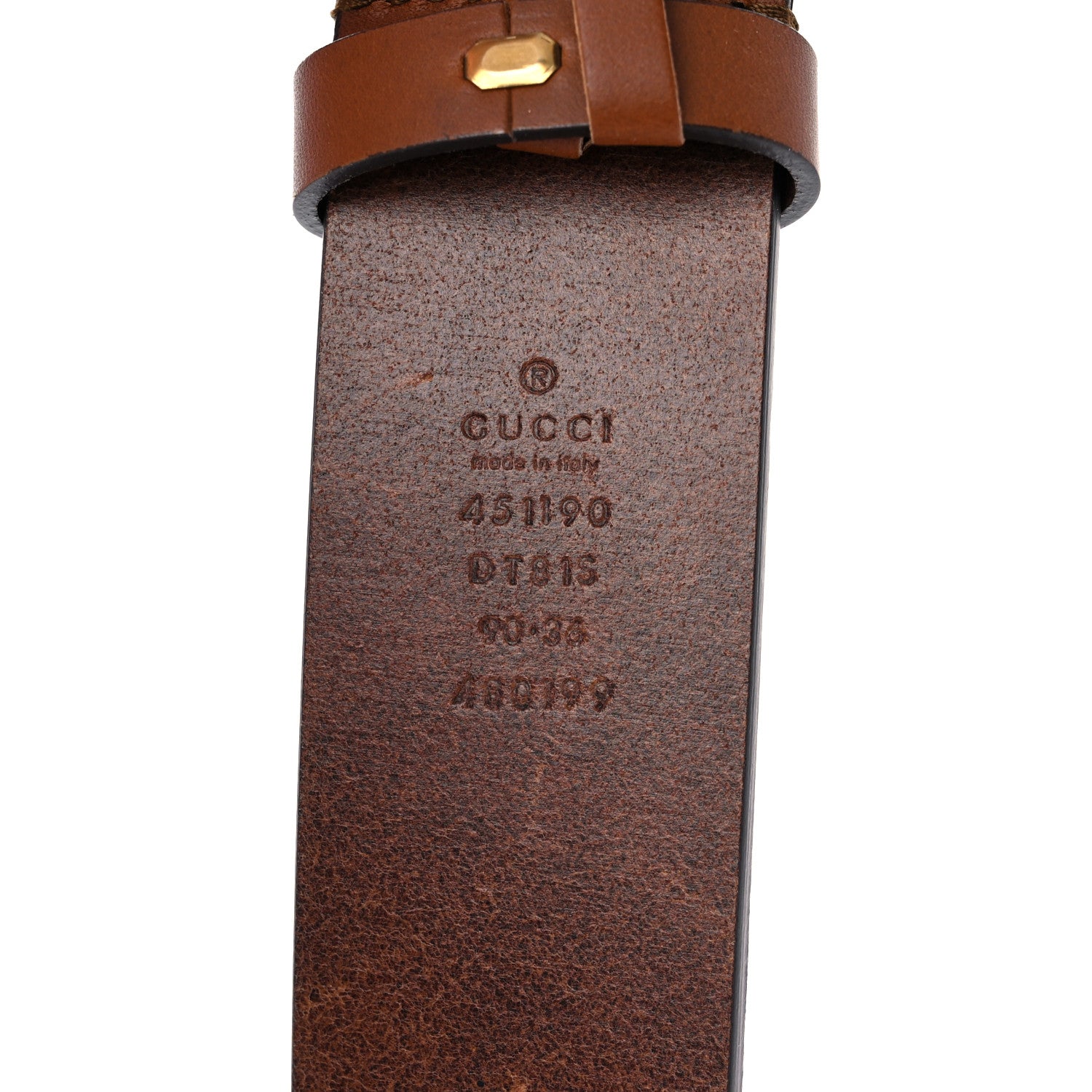 Gucci Calfskin Metal Tiger head Buckle Belt 90 36 Brown 3 of 7