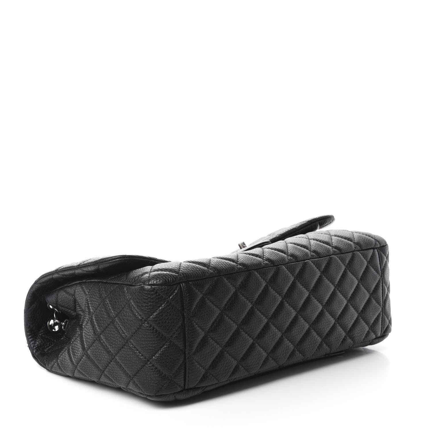 Chanel Calfskin Quilted Small XXL Travel Flap Bag Black 4 of 11