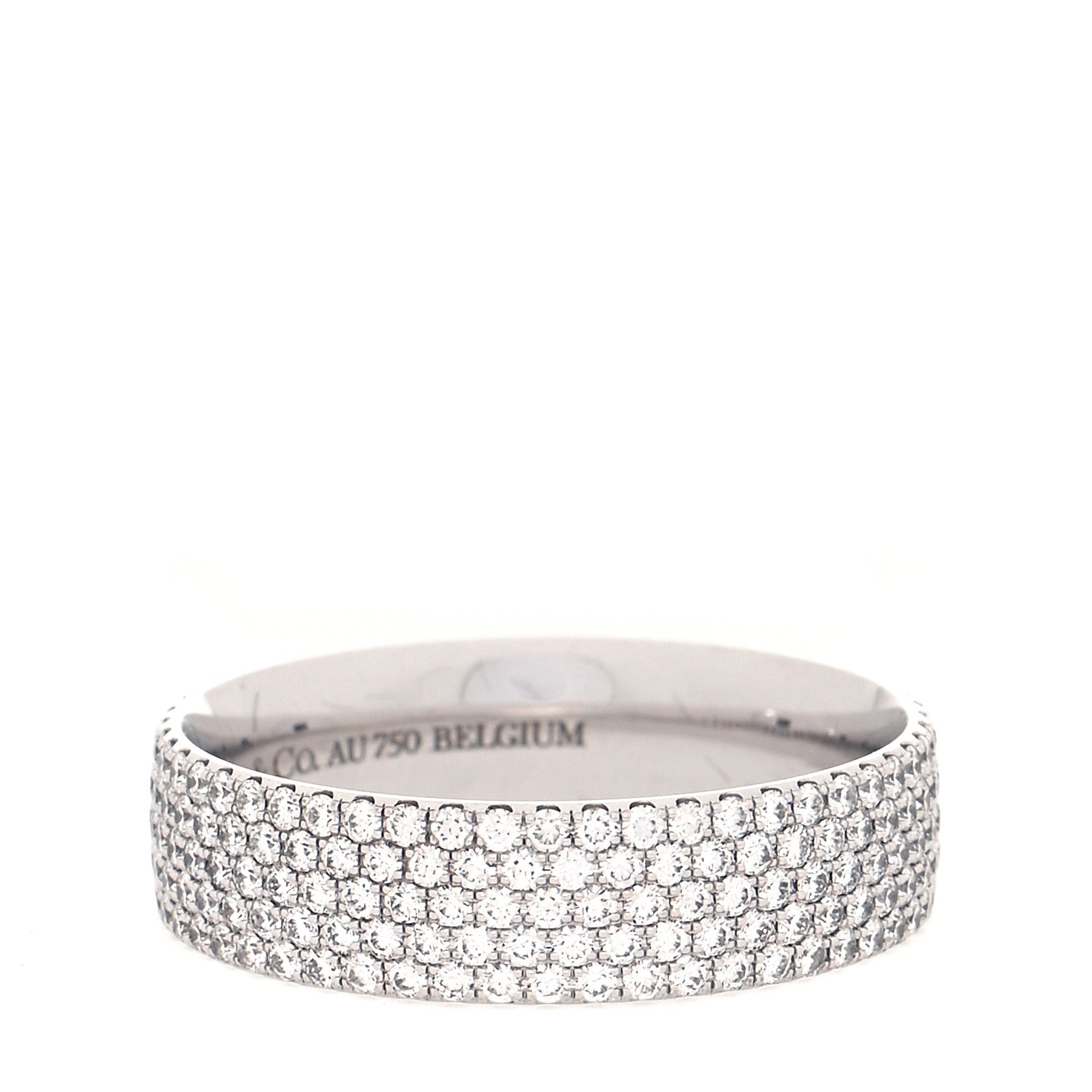 Tiffany 18K White Gold Diamond Metro Five-Row Ring 56 7.5 1 of 6