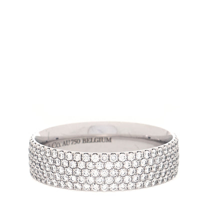 Tiffany 18K White Gold Diamond Metro Five-Row Ring 56 7.5 1 of 6