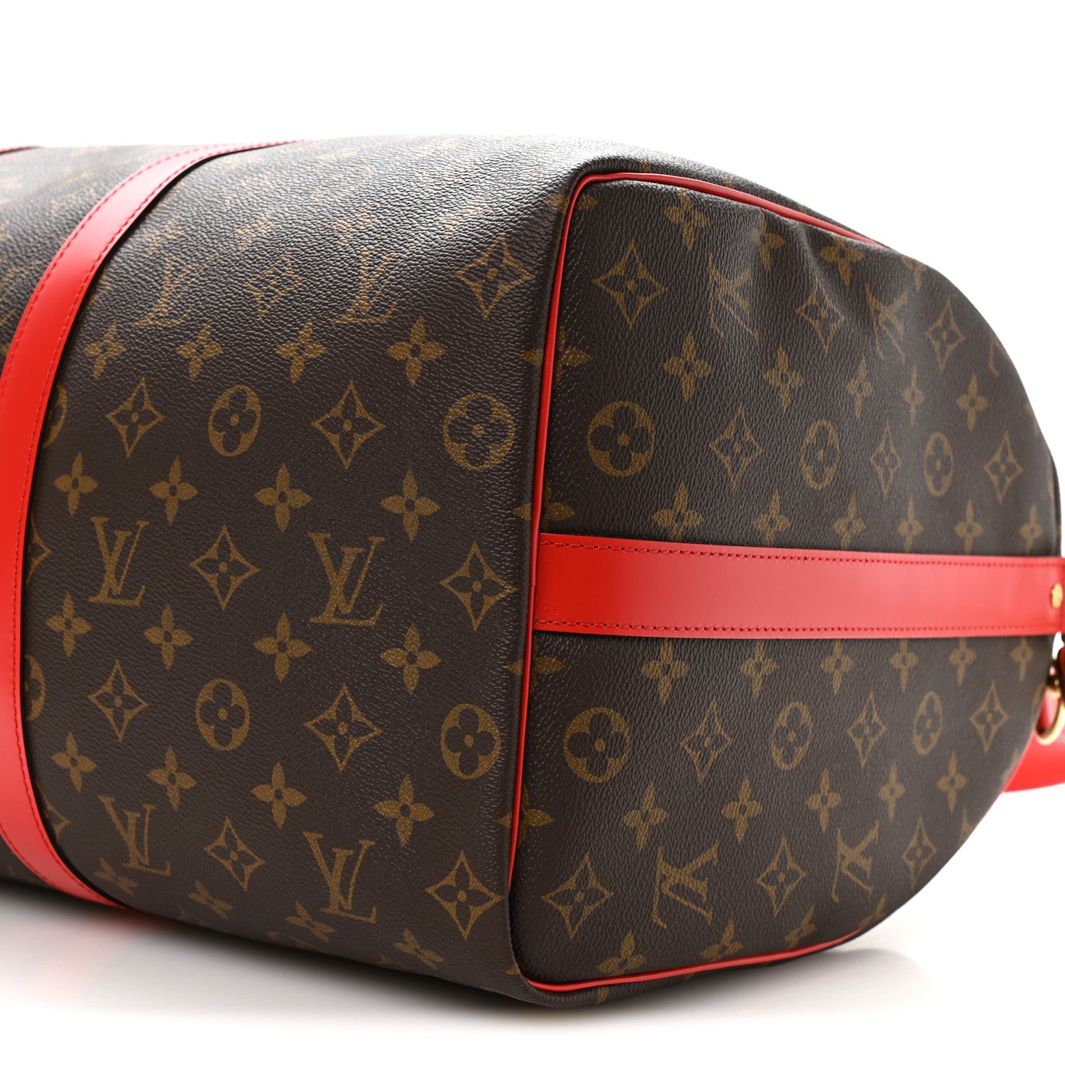 Louis Vuitton Calfskin Monogram Keepall Bandouliere 50 Coquelicot 8 of 8