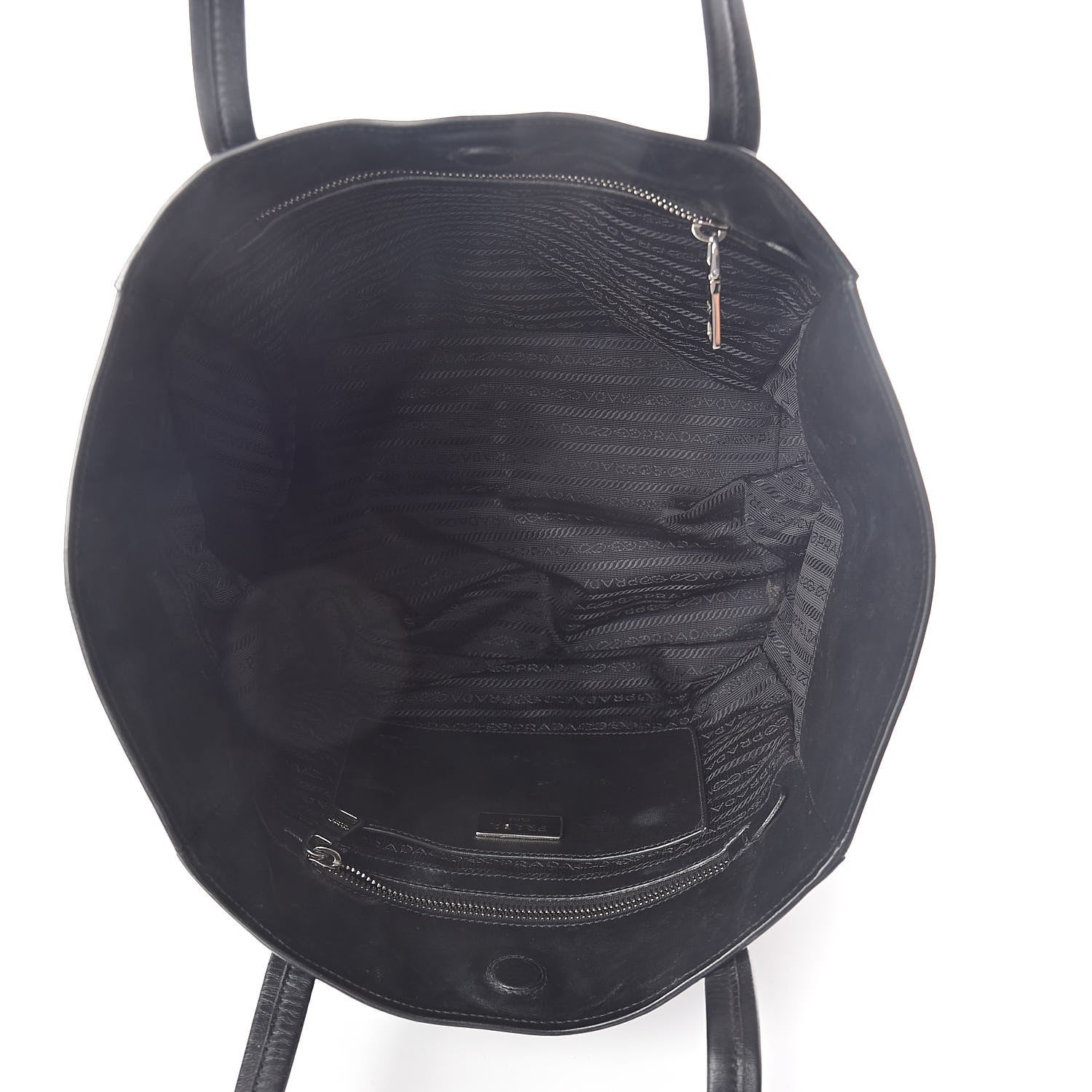 Prada Soft Calfskin Shopping Tote Black 5 of 14