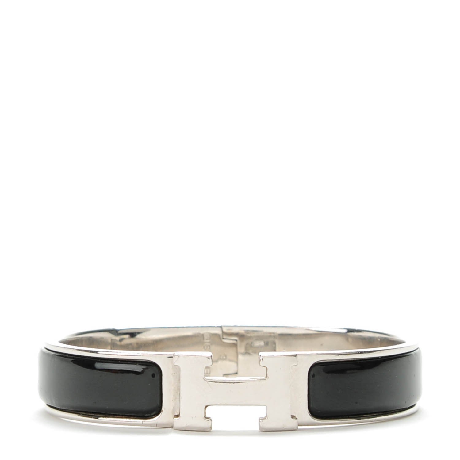 Hermes Enamel Narrow Clic Clac H Bracelet PM Black 1 of 5