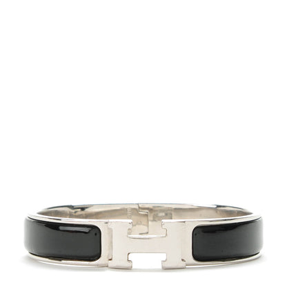 Hermes Enamel Narrow Clic Clac H Bracelet PM Black 1 of 5