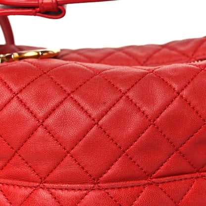 Chanel Lambskin Quilted Small Hobo Red 10 of 10