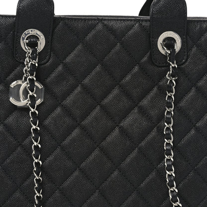 Chanel Caviar Quilted Large Urban Companion Top Handle Shopping Tote Black 8 of 10